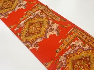 破れ色紙に華紋模様織出し名古屋帯